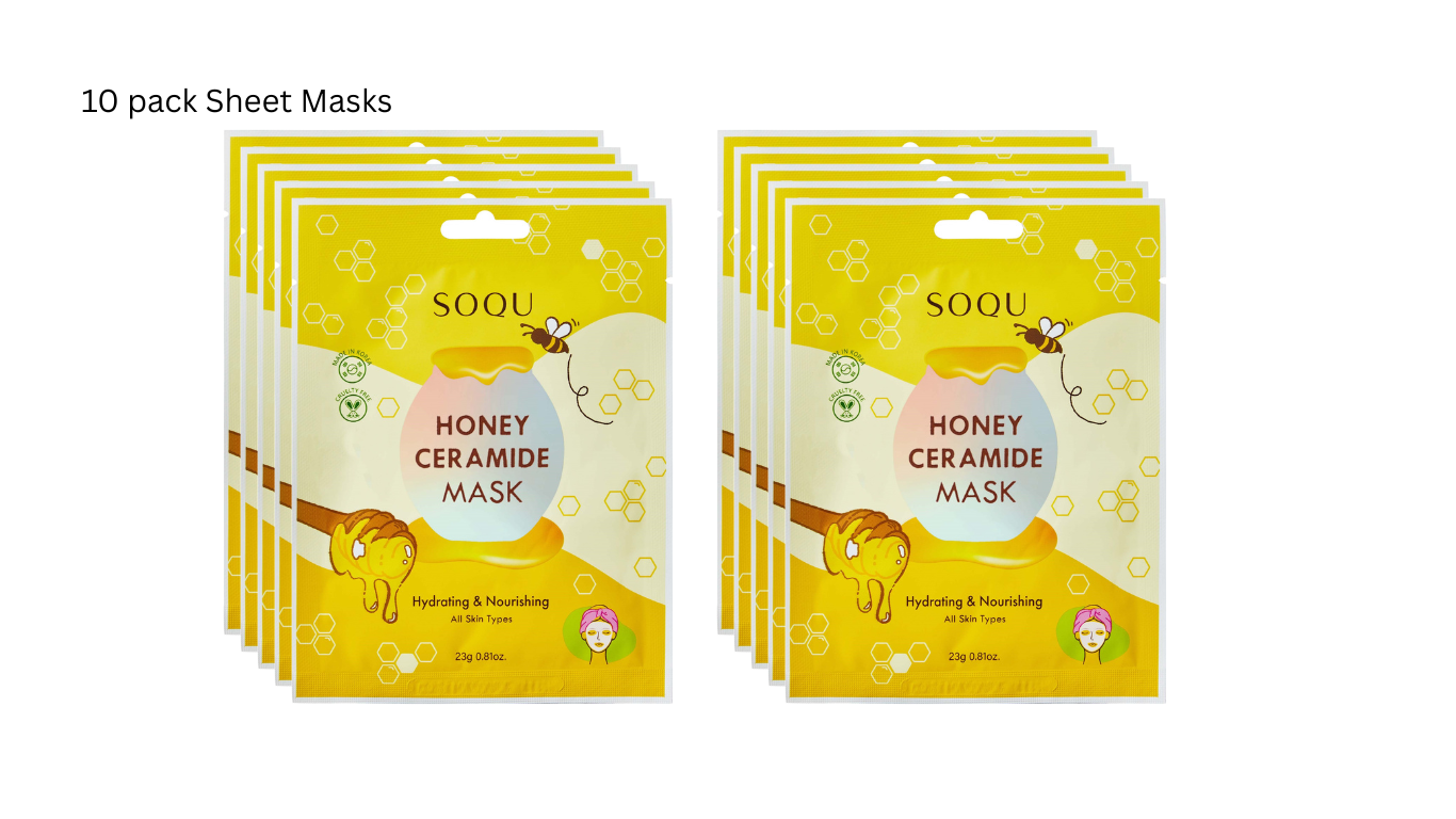 SOQU Sheet mask Honey Ceramide 10 pack Sheet masks