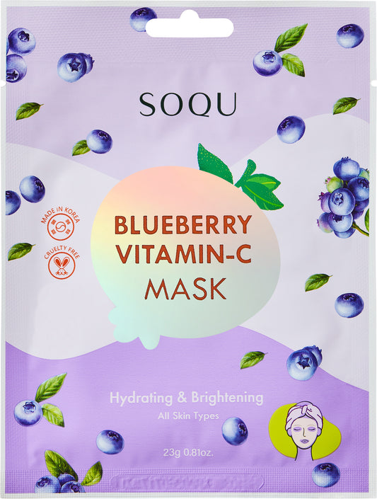 SOQU Sheet mask Blueberry vitamin C 10 pack Sheet masks
