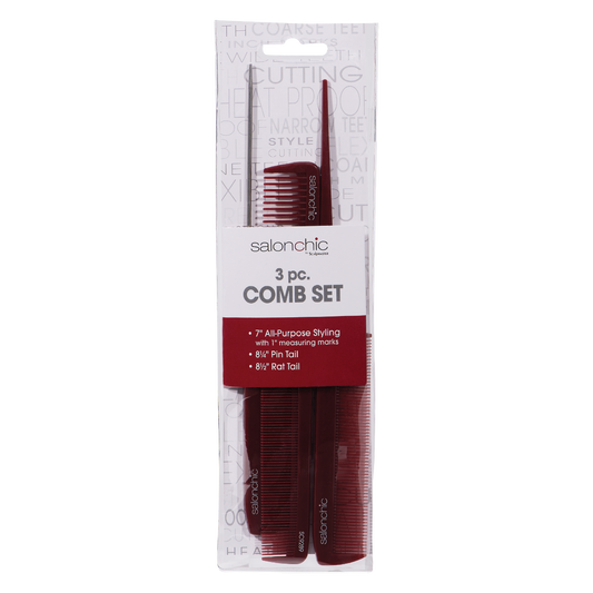Salonchic Comb Set of three strong, durable, heat resistant #SC9289