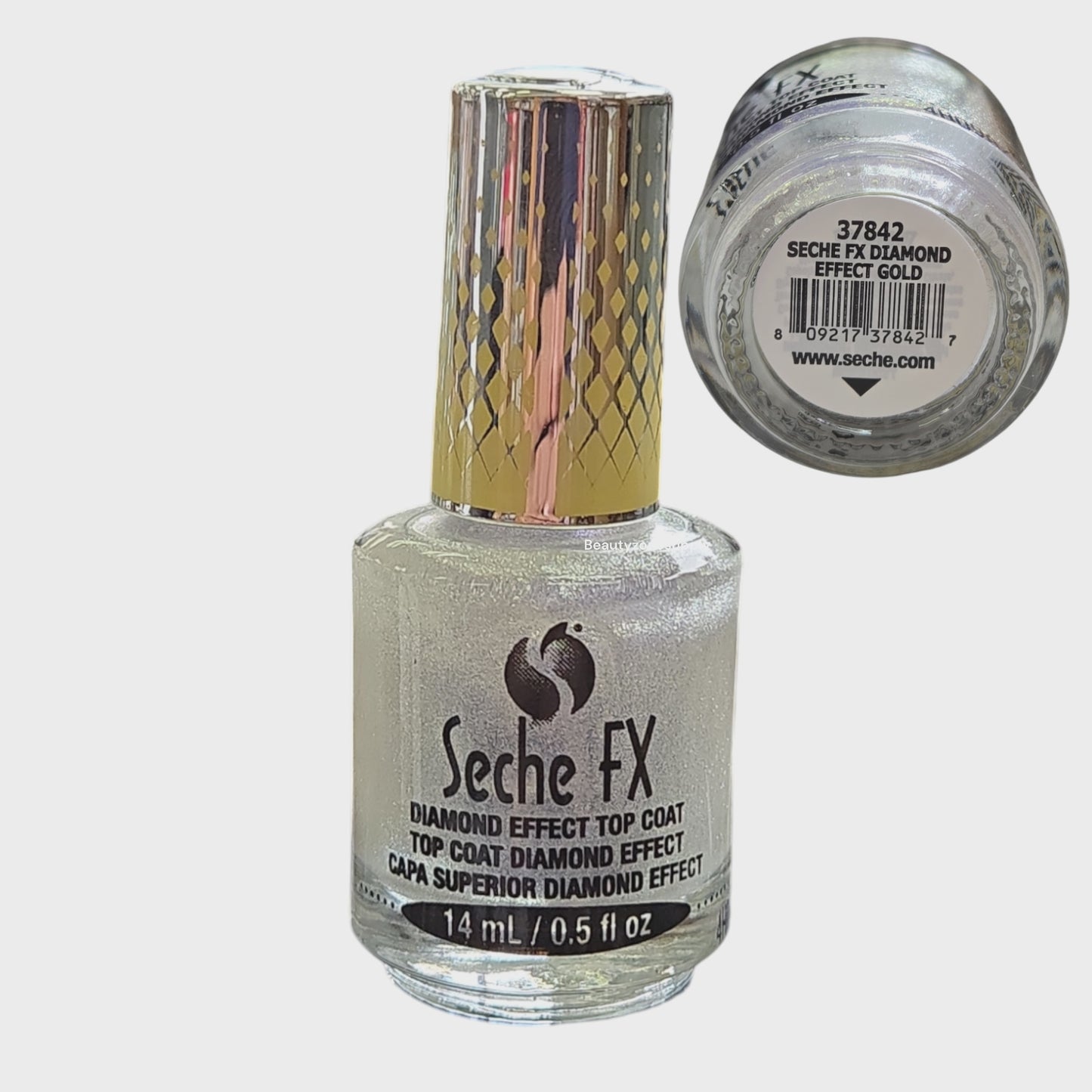 Seche FX Diamond Effect Top Coat Gold 0.5 oz #37842