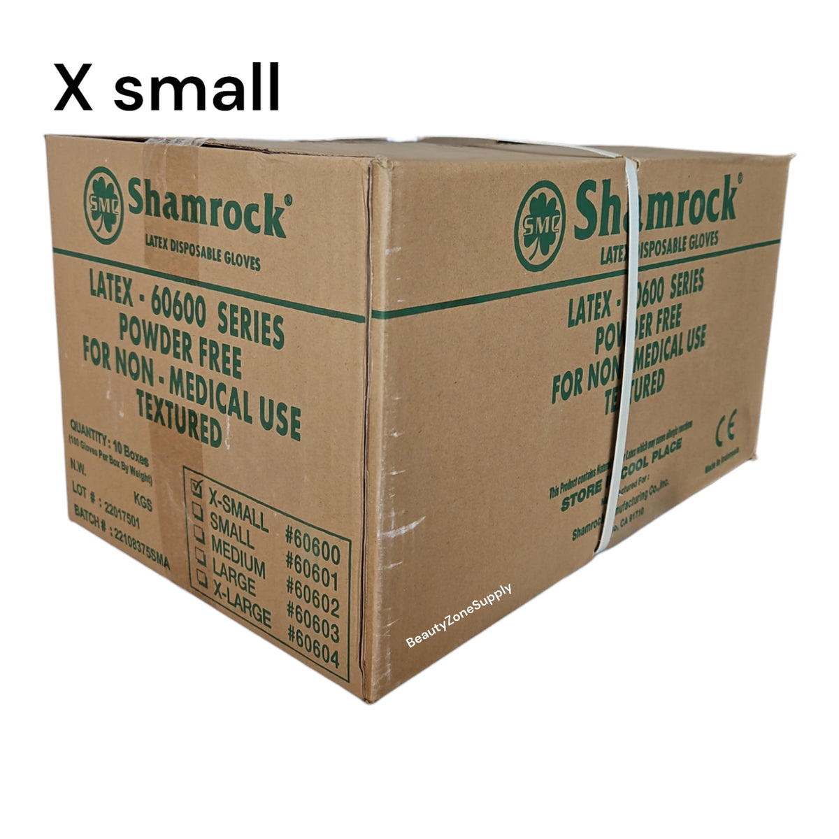Shamrock Latex Gloves powder free (Case 10 box) Beauty Zone Nail Supply