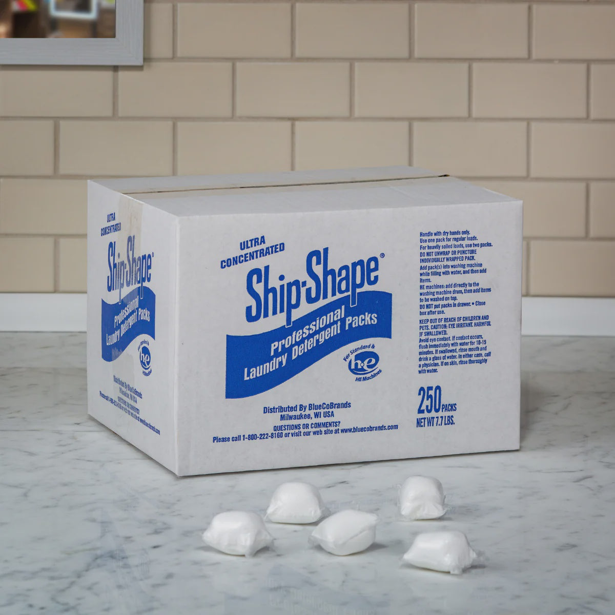 Ship-Shape Barbicide Laundry Packs 250 count
