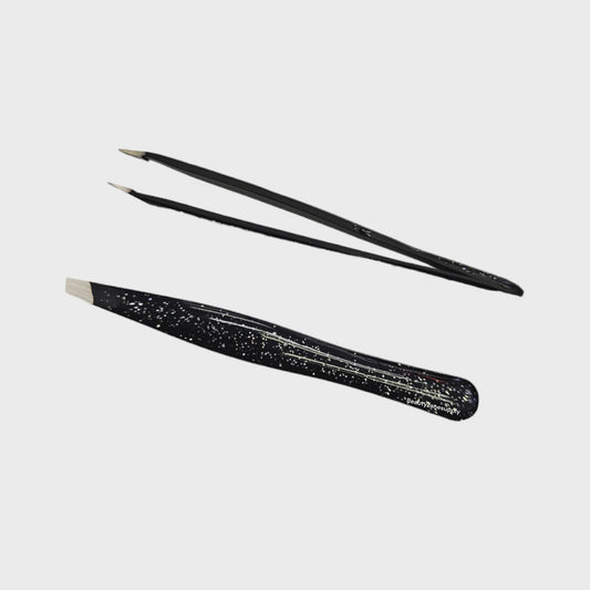Simco Slant Pro-Tweezer Glitter Handle Black