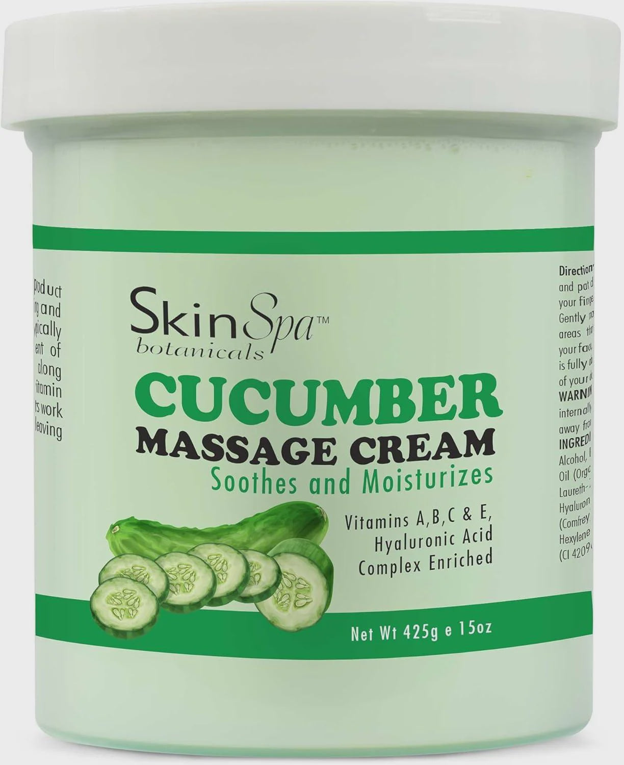 Skin Spa Cucumber Massage Cream 15 oz