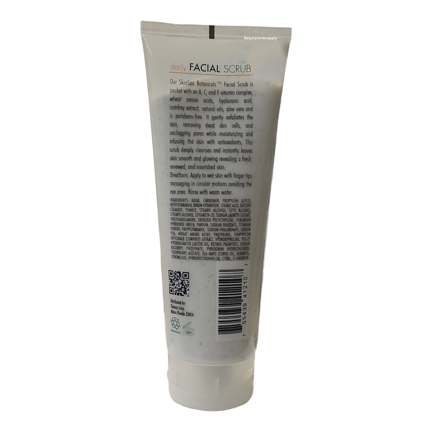 Skin SPA Exfoliating Face Wash Scrub Aloe Vera 8 Oz Step 2