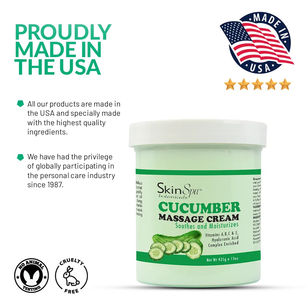 Skin Spa Cucumber Massage Cream 15 oz
