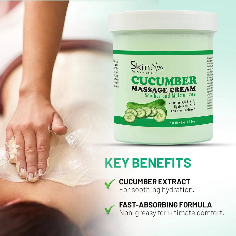 Skin Spa Cucumber Massage Cream 15 oz