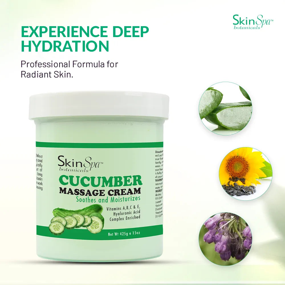 Skin Spa Cucumber Massage Cream 15 oz