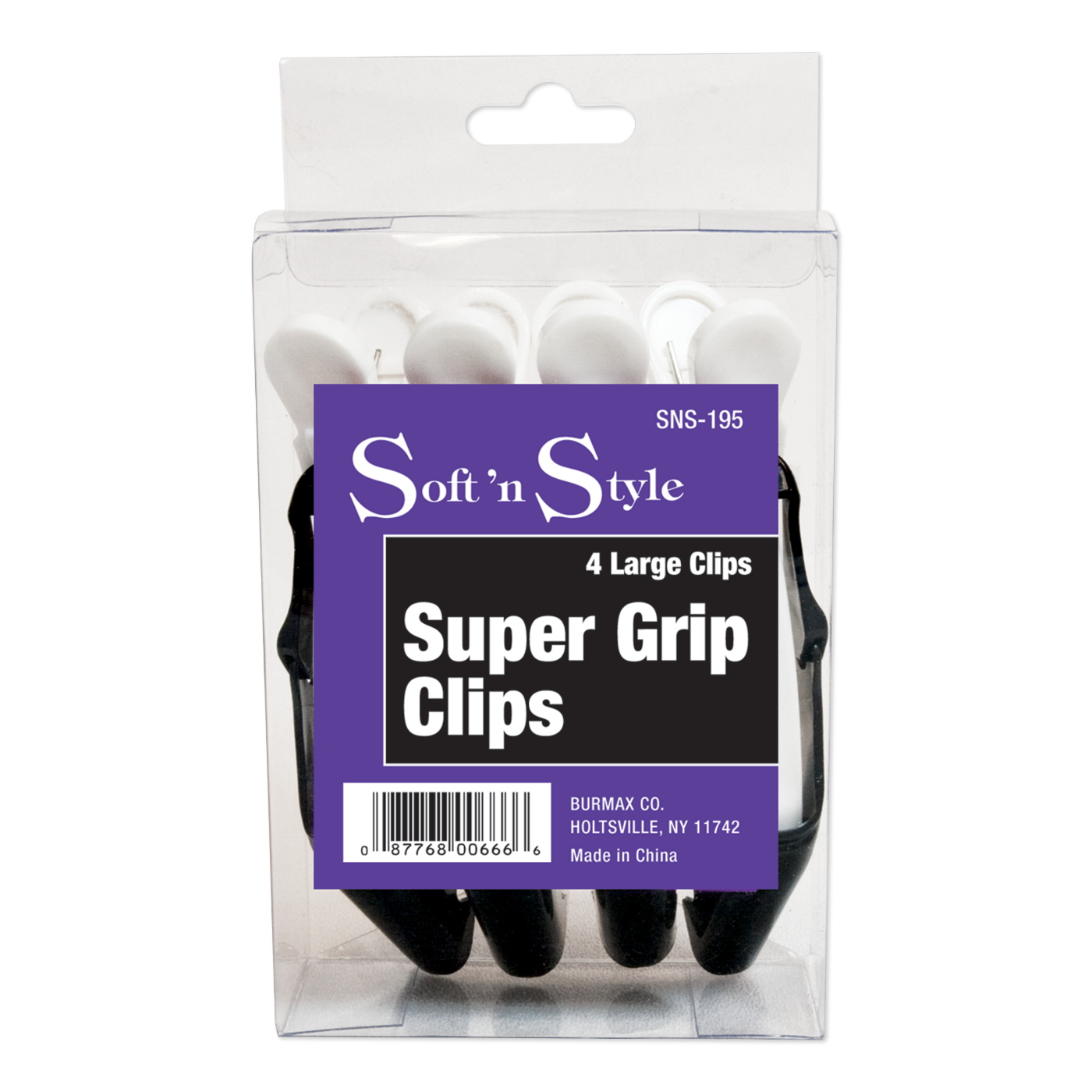 Soft 'n Style Super Grip Clips - Large 4 Pk. #SNS-195