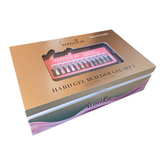 Sumika HEMA & TPO Free Builder Gel in Jar Set 13 24 Color Free Clear & Gel Brush