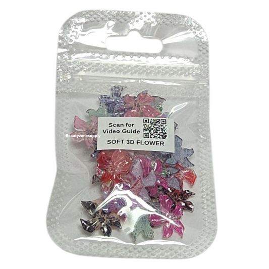 Sumika Soft 3D Flower Charms – Mix Colors