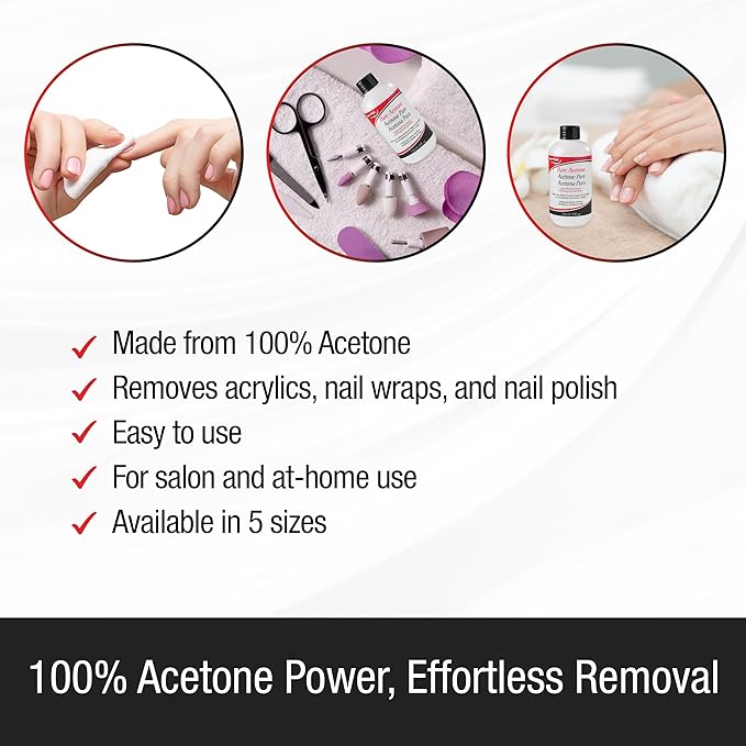 Super Nail Pure Acetone 8 fl oz #31740