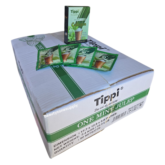 Tippi 4-in-1 Pedi Mani Kit – One Mint Julep Collagen (Case of 50 Boxes)