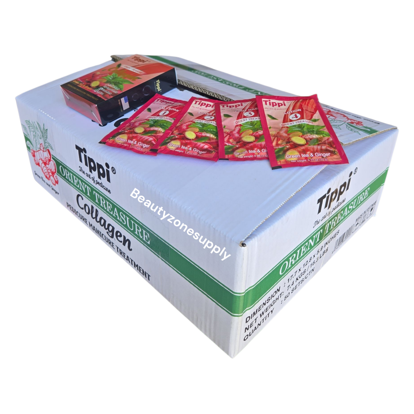 Tippi 4-in-1 Pedi Mani Kit – Orient Treasure Collagen (Case of 50 Boxes)