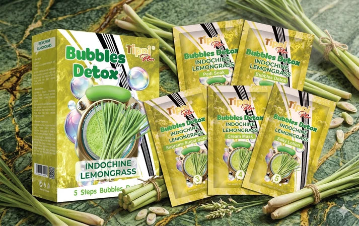 Tippi Plus Bubble Detox 5-Step Pedicure Indochine Lemongrass Case 36 Kits.