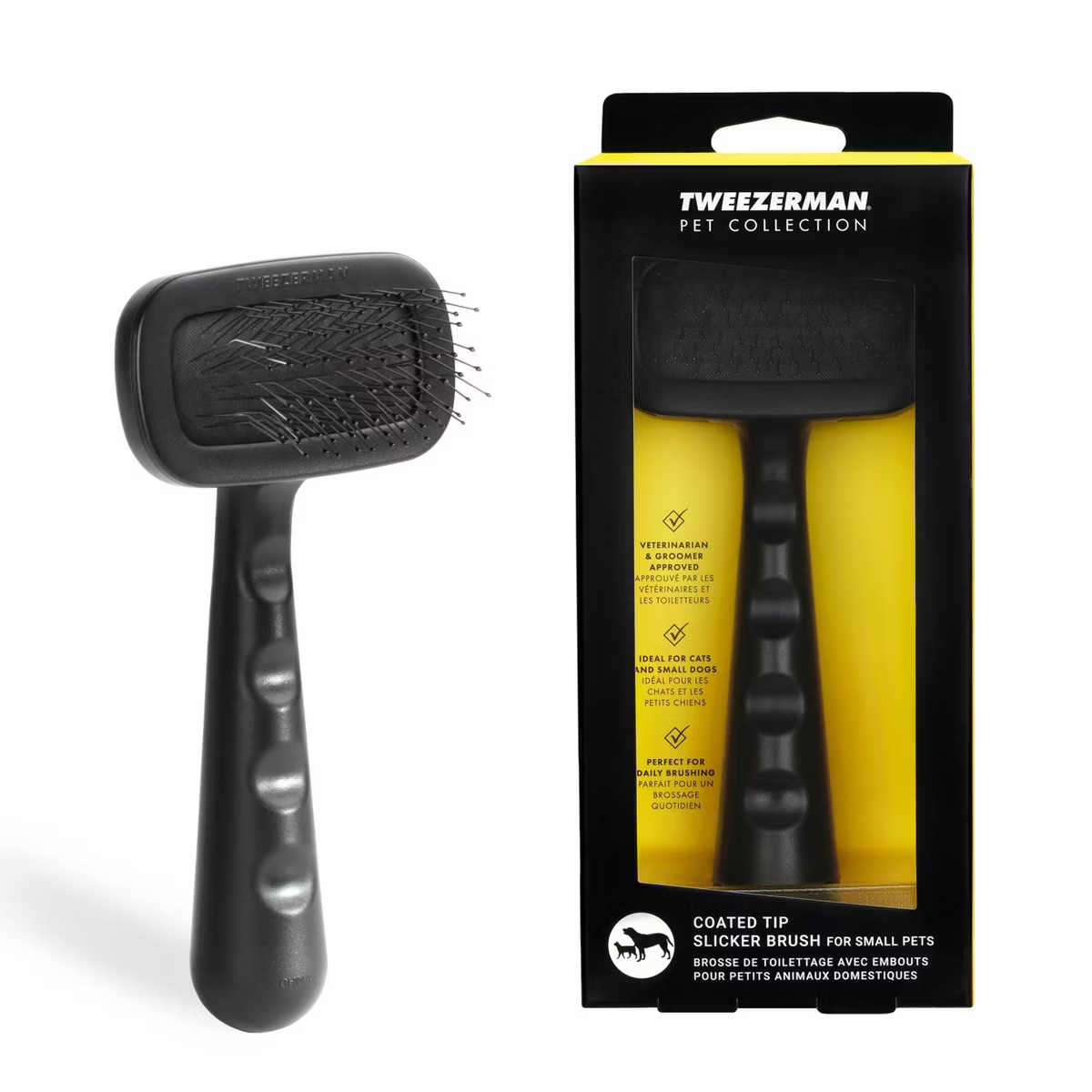 Tweezerman Pet Coated Tip Slicker Brush For Small Pets #5300-PGC