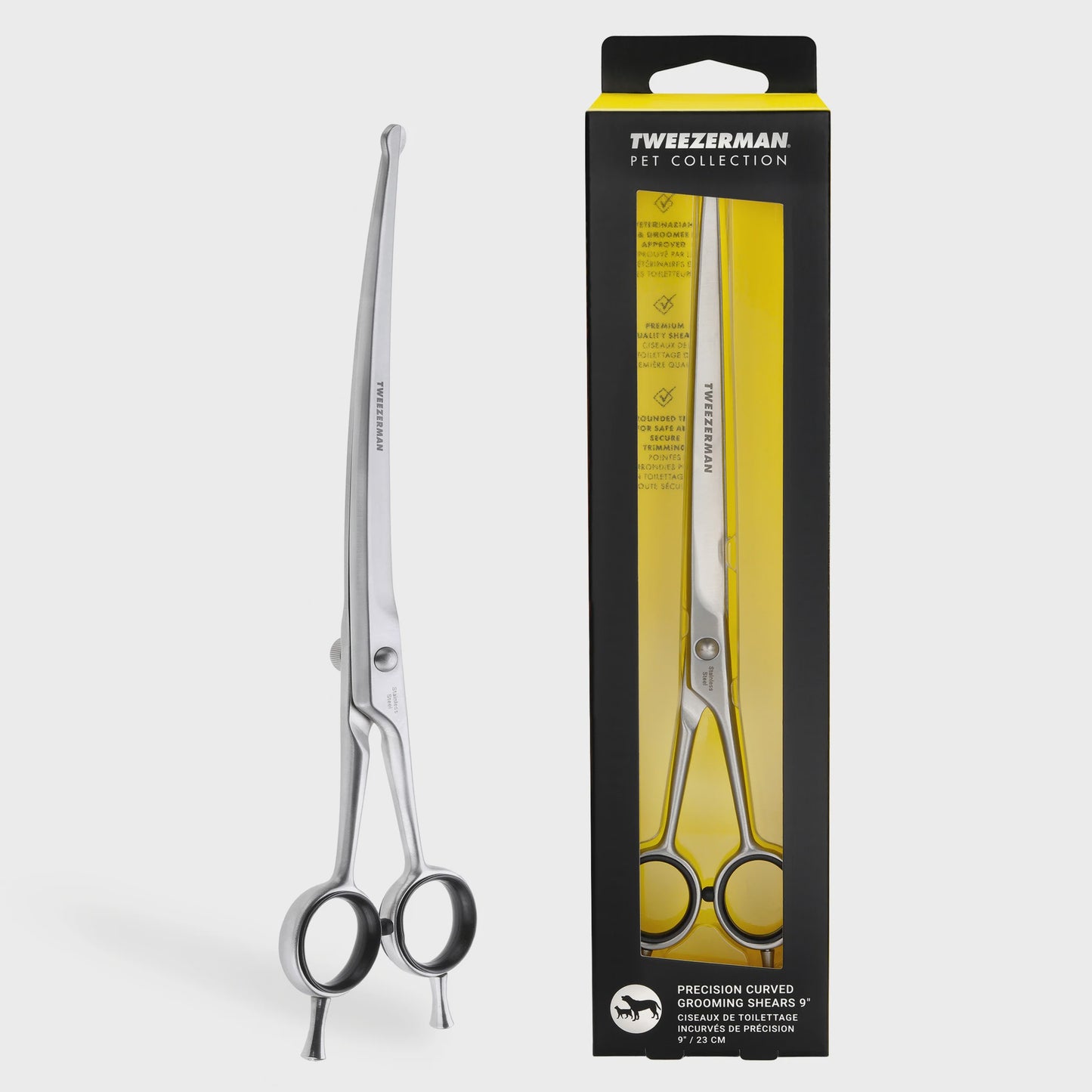 Tweezerman Pet Precision Curved Pet Grooming Shears 9 in #7101-PGC