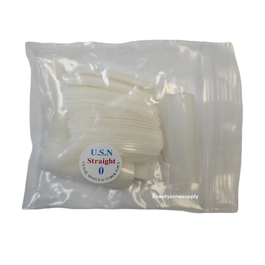 USN Straight Natural Nail Tips Refill – 50 Piece Bag