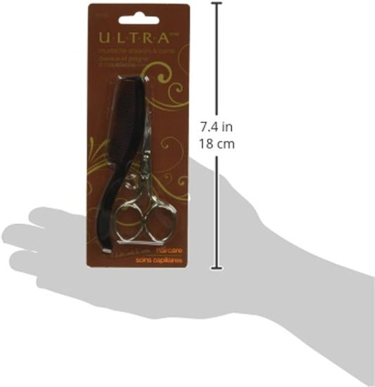 Ultra 3 1/2" Mustache Scissors and Comb #4102U