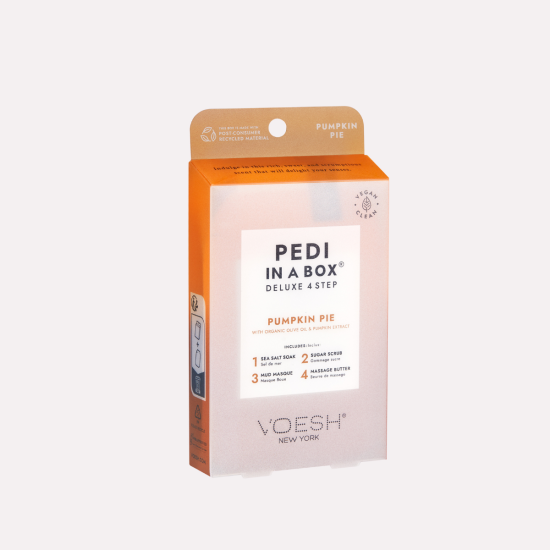 Voesh 4 in 1 Step Pedi in A Box 4 Step Pumpkin Pie Box 50 set #VPC208PMK