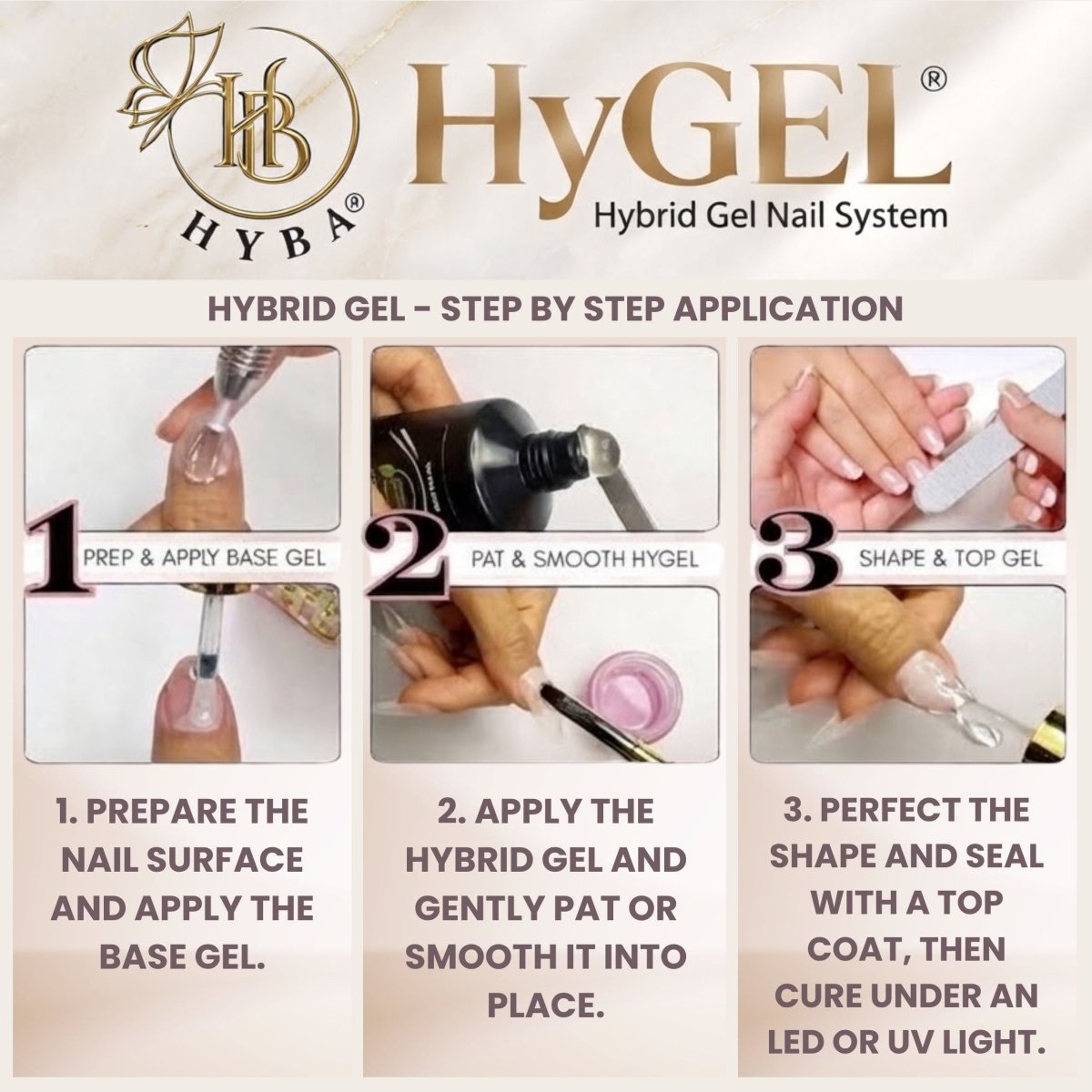Hyba Hybrid Gel Professional Nail Gel - HyGEL® 60ml / #NS05 Honey Chestnut