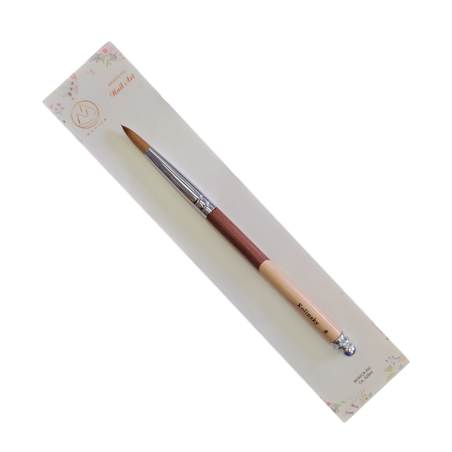 Monika acrylic nail brush Wood handle kolinsky size 08