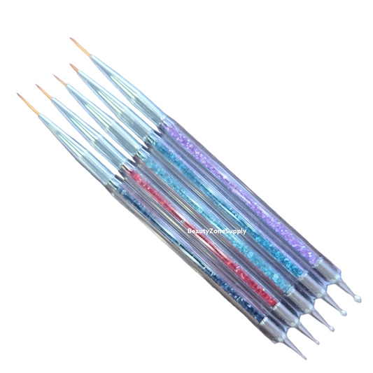 Nail Art Brush (5pcs/set) rhinestone handle