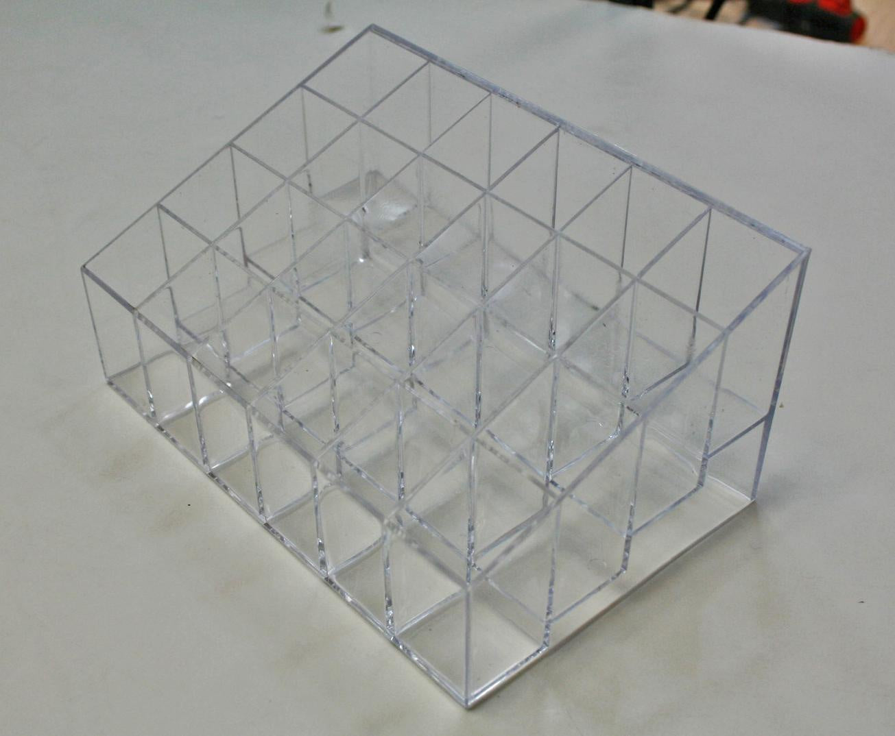 Nail art color 24 bottle organizer angle plastic-Beauty Zone Nail Supply