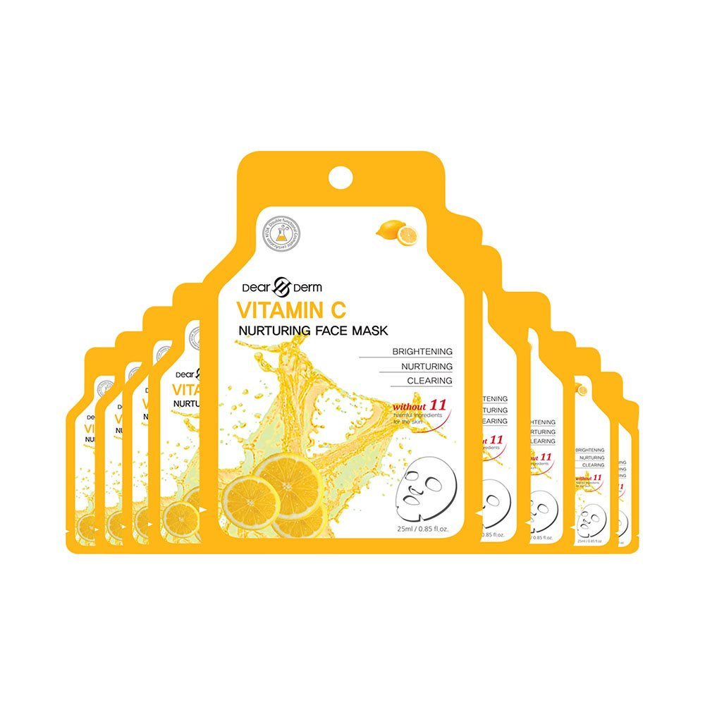 Dearderm Vitamin C Refresh Mask (10pcs)-Beauty Zone Nail Supply