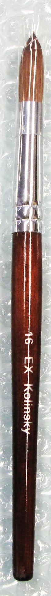 Ex acrylic nail brush kolinsky size 16 - BeautyzoneNailSupply
