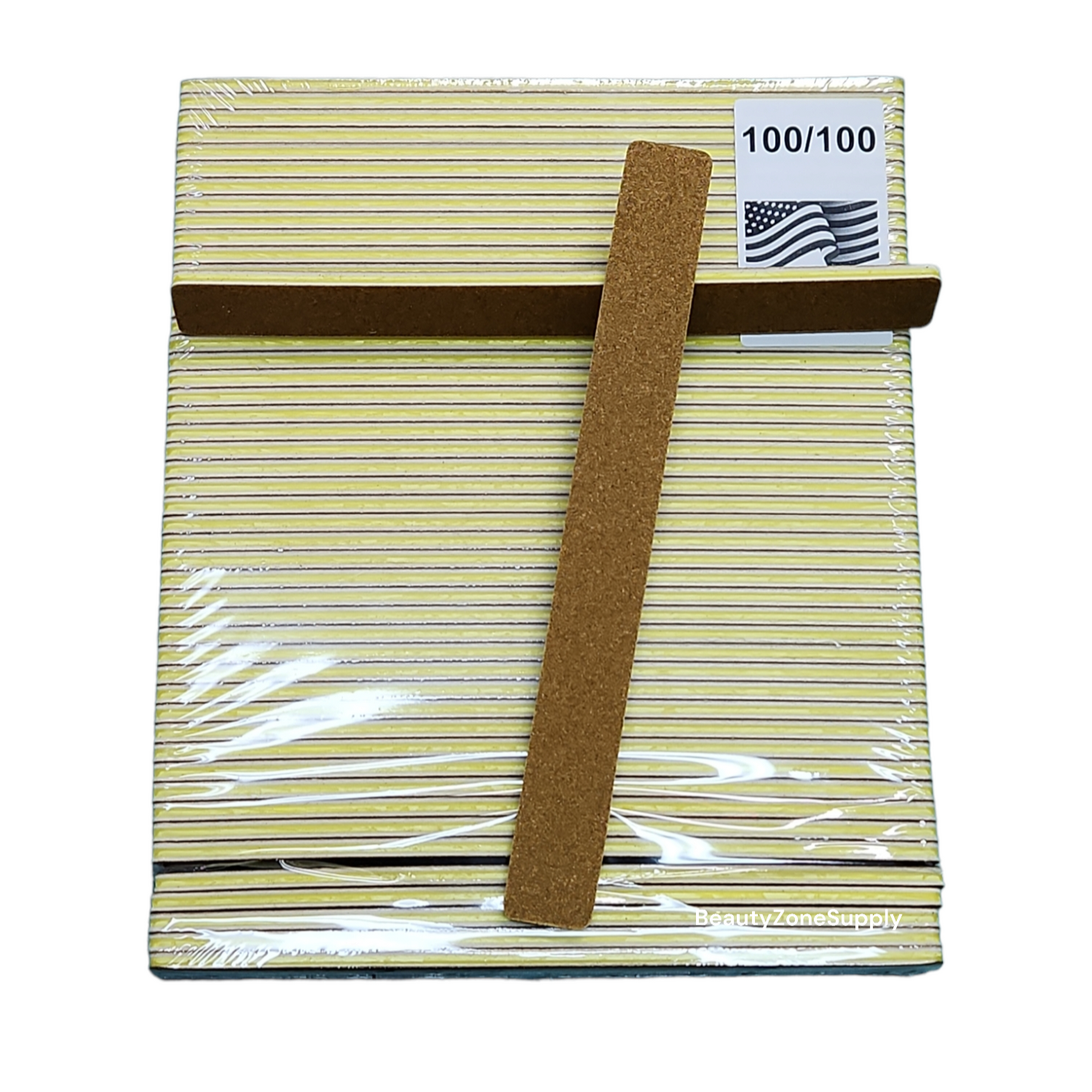 Nail File Regular Square 7" 100/100 Garnet 50 pcs USA #F768P