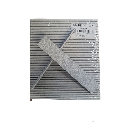 Monika Nail File Jumbo Zebra Grit 80/100 Pack 50 pcs USA #F005