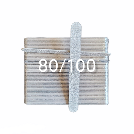 Nail File Mini 80/100 Zebra 50 pc #F518