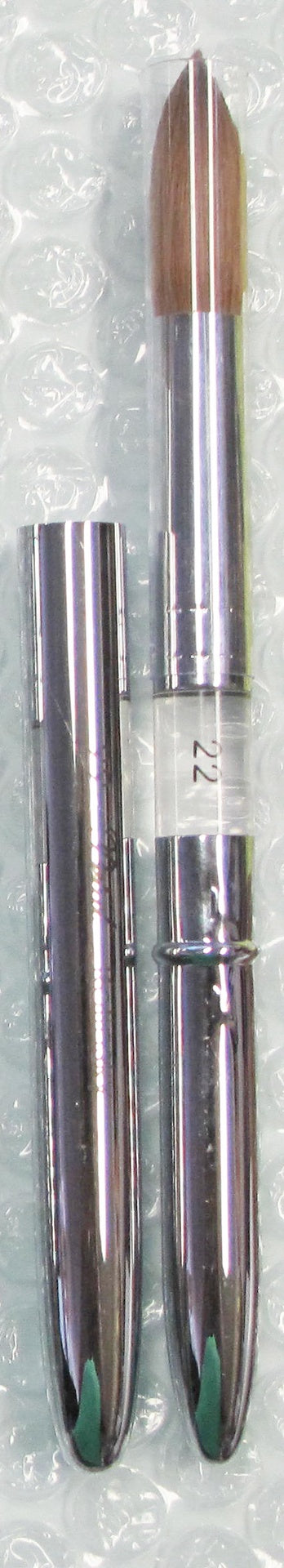 Petal kolinsky acrylic nail brush chrome w/cap size 22 - BeautyzoneNailSupply