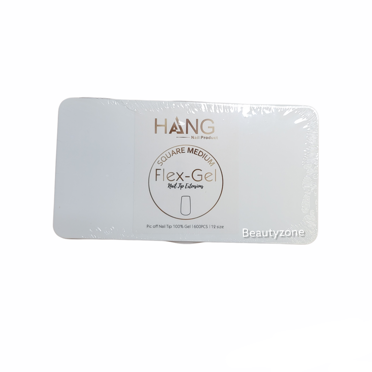 Hang Gel x Tips Square Medium 900 ct / 12 Size #23 Natural