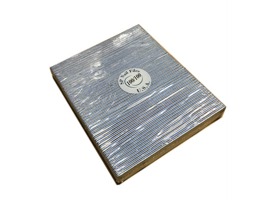 Nail File Jumbo 100/100 Blue Black 50 pc #F134-Beauty Zone Nail Supply