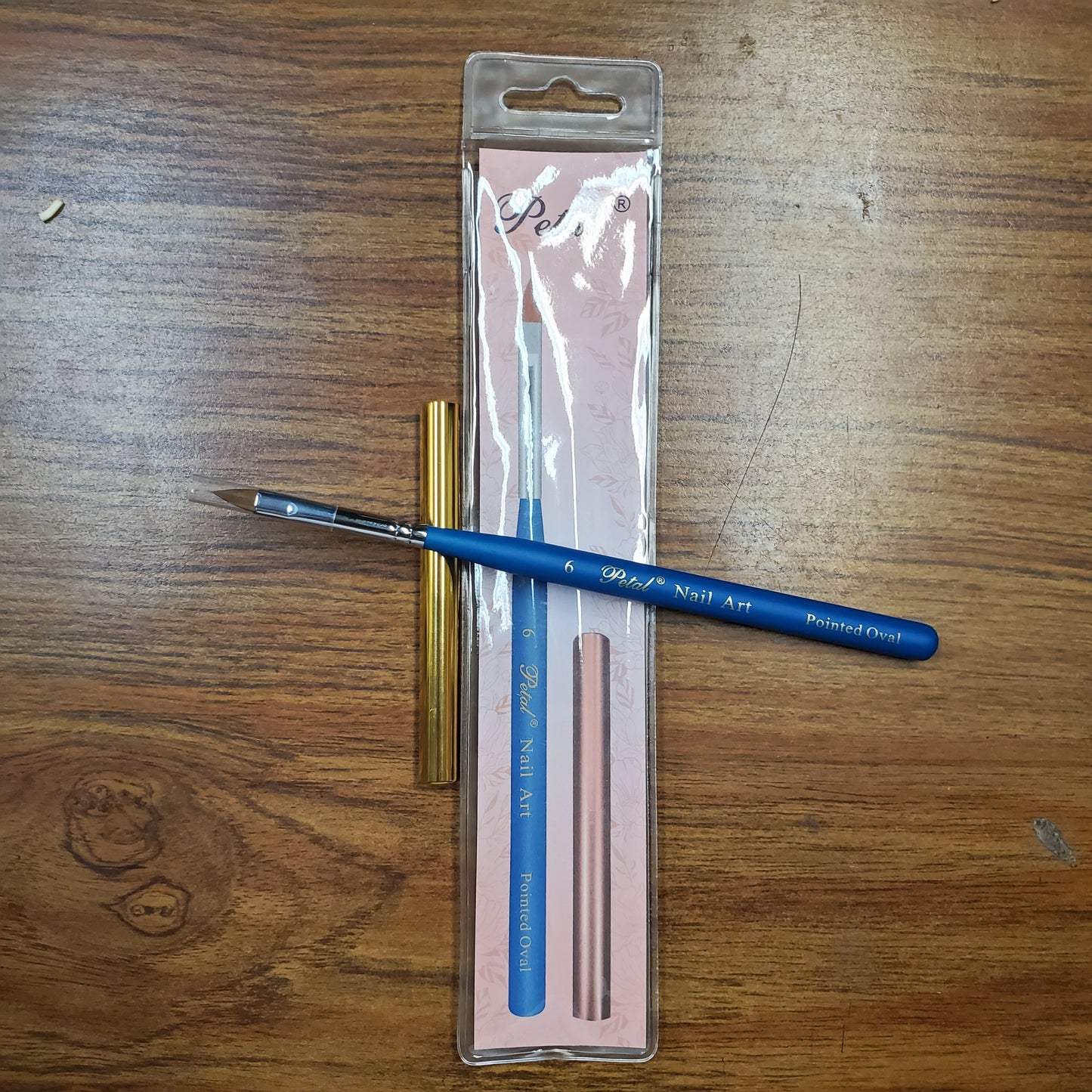 Petal Nail Art Brush Pointed Oval With Cap #6