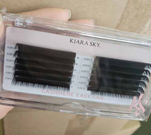 Kiara Sky Lash Extensions Cashmere Easy Fan - 0.05 - CC - 16mm CECC516