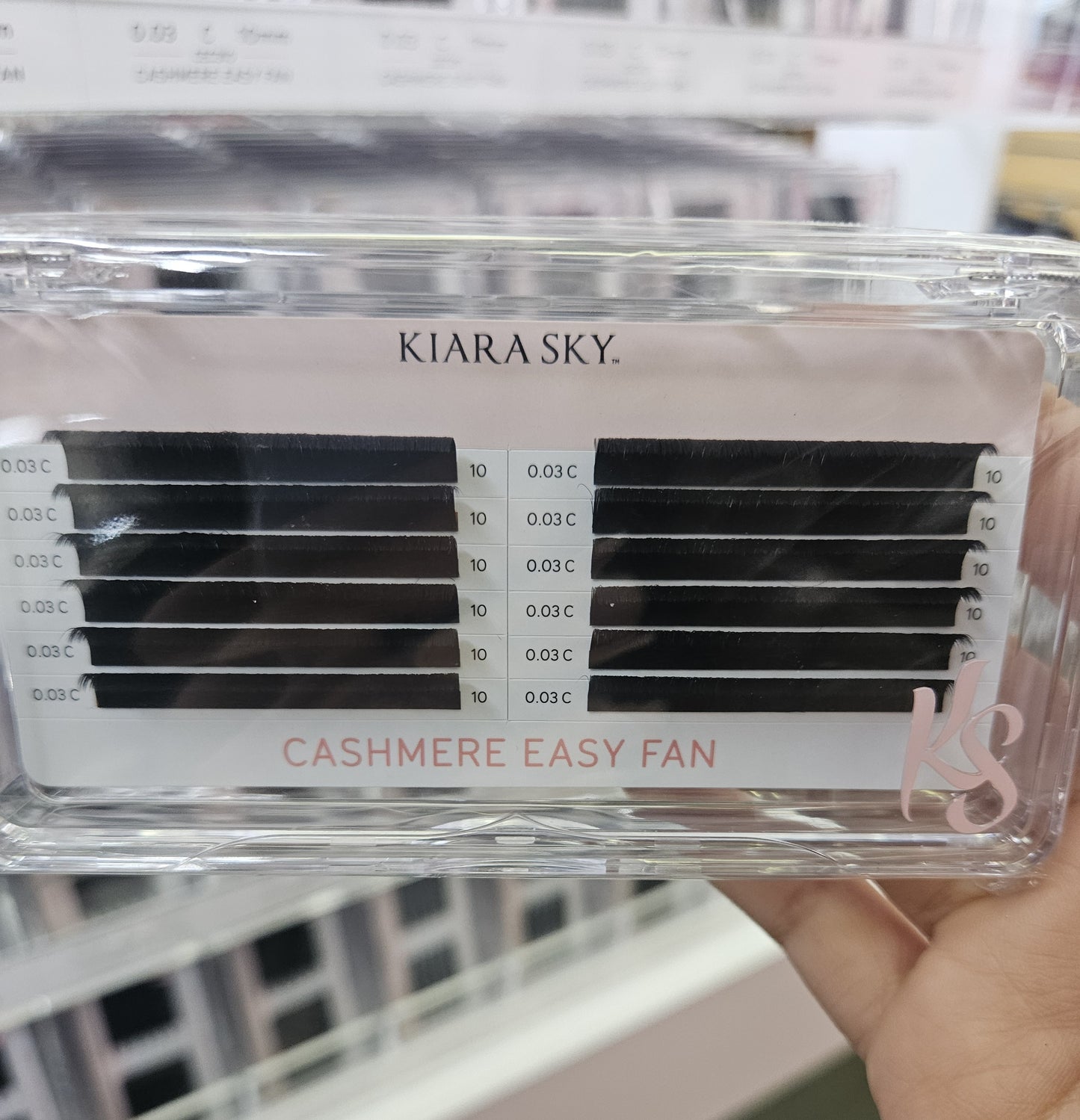 Kiara Sky Lash Extensions Cashmere Easy Fan Thickness 0.03 Curl C Length 10mm CEC310