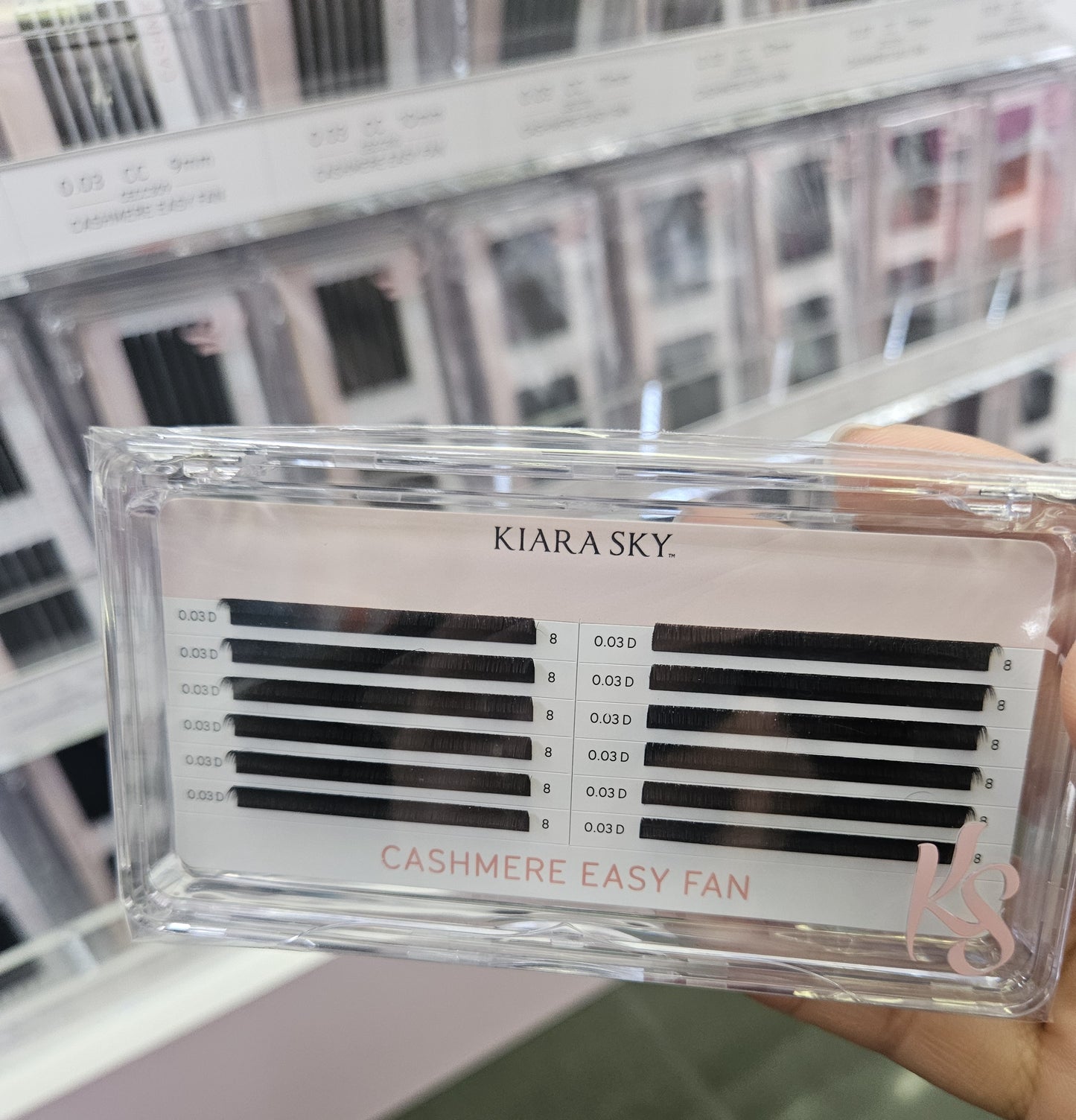 Kiara Sky Lash Extensions Cashmere Easy Fan - 0.03 - D - 8mm CED308