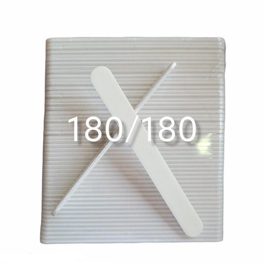 Nail File Regular 7" White 180/180 White USA 50 pc F082