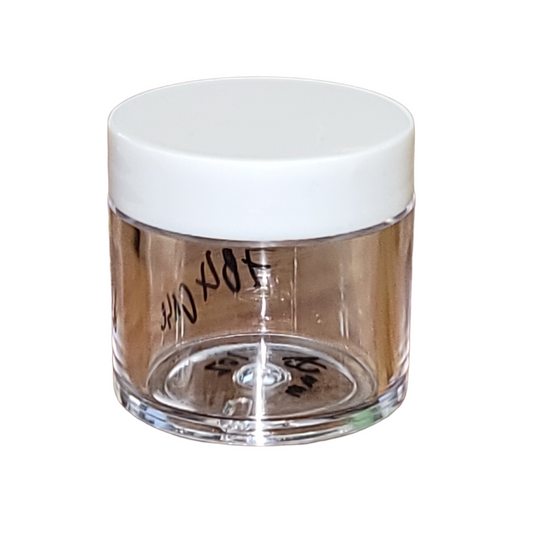 1 oz Clear Thick Wall Plastic Jars With Cap