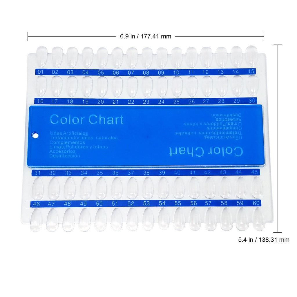NAIL ART Color Chart BOARD 60 TIPS NADP-60