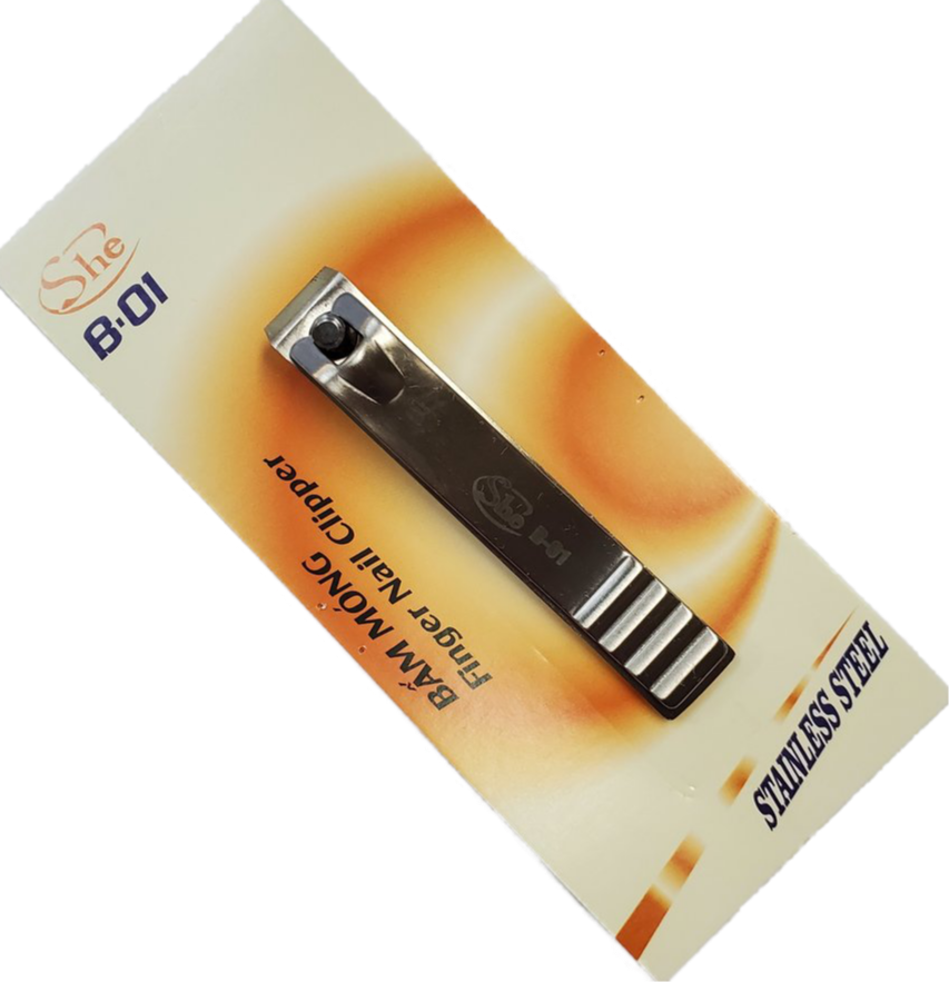 She Nail Clipper Stainless Steel Straight #B-01-Beauty Zone Nail Supply
