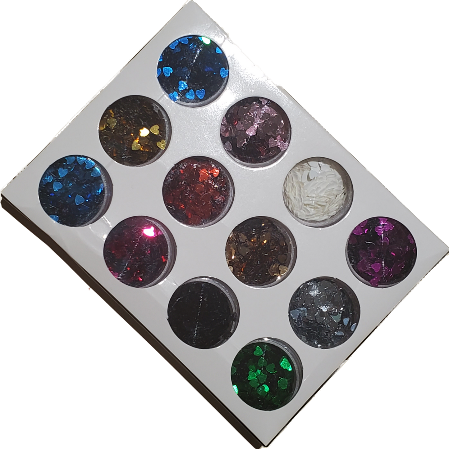 Nail Flakes Paillette 3d Glitter Nail Art Sequins 12 Box 12 colors/set-Beauty Zone Nail Supply