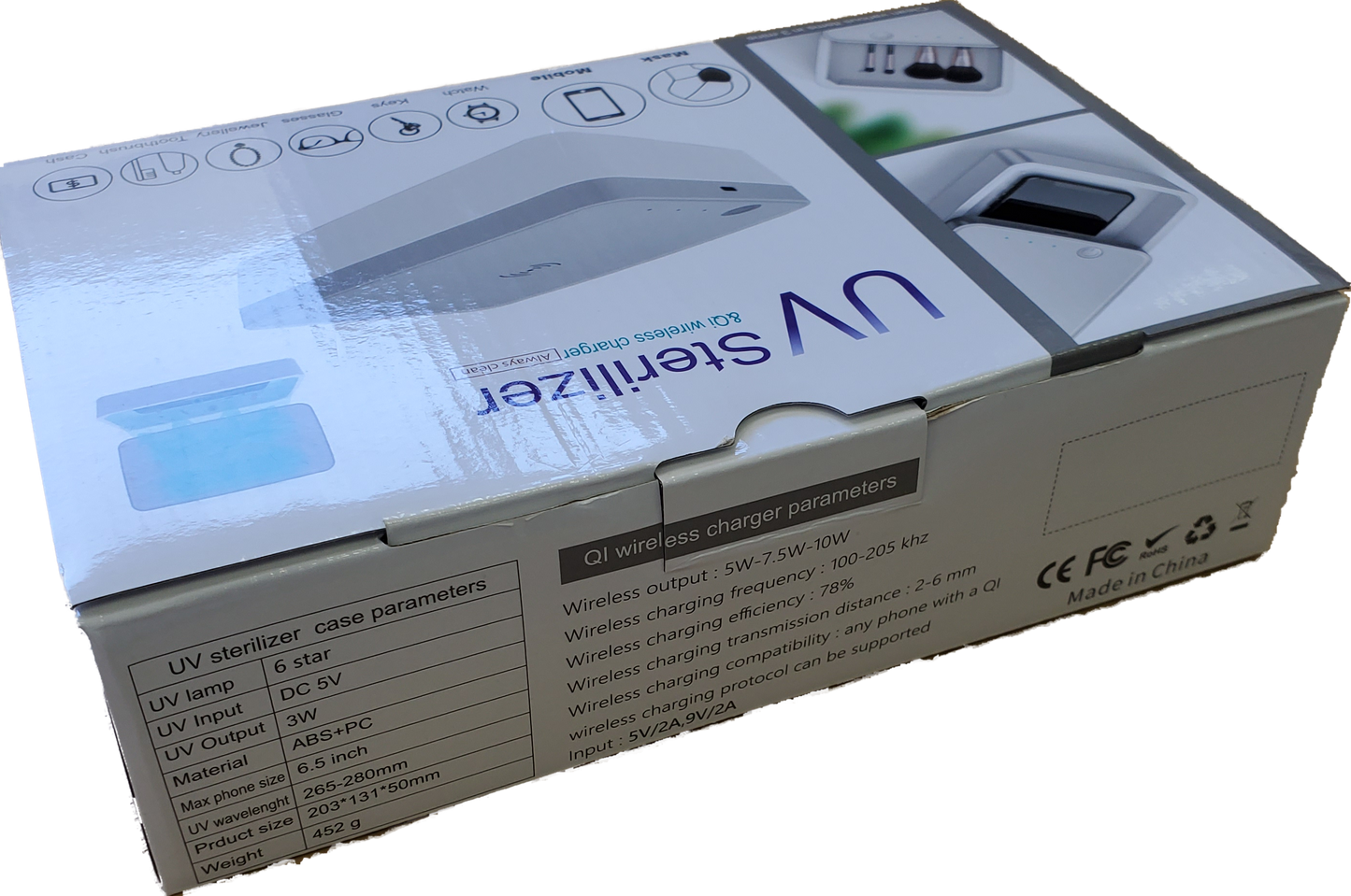UV Sterilizer Box With Wireless Charge U20 LED-Beauty Zone Nail Supply