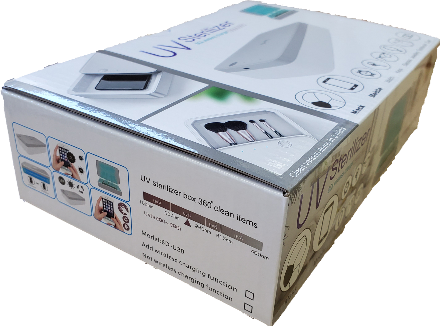 UV Sterilizer Box With Wireless Charge U20 LED-Beauty Zone Nail Supply