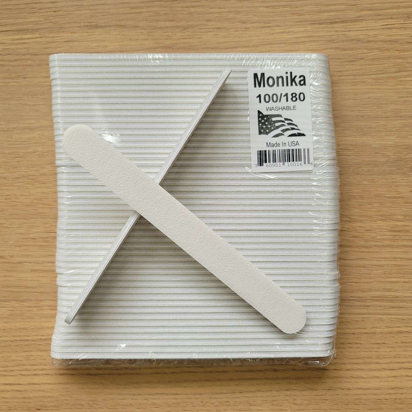 Monika Nail File White 100/180 USA Pack 50 pcs F528-Beauty Zone Nail Supply