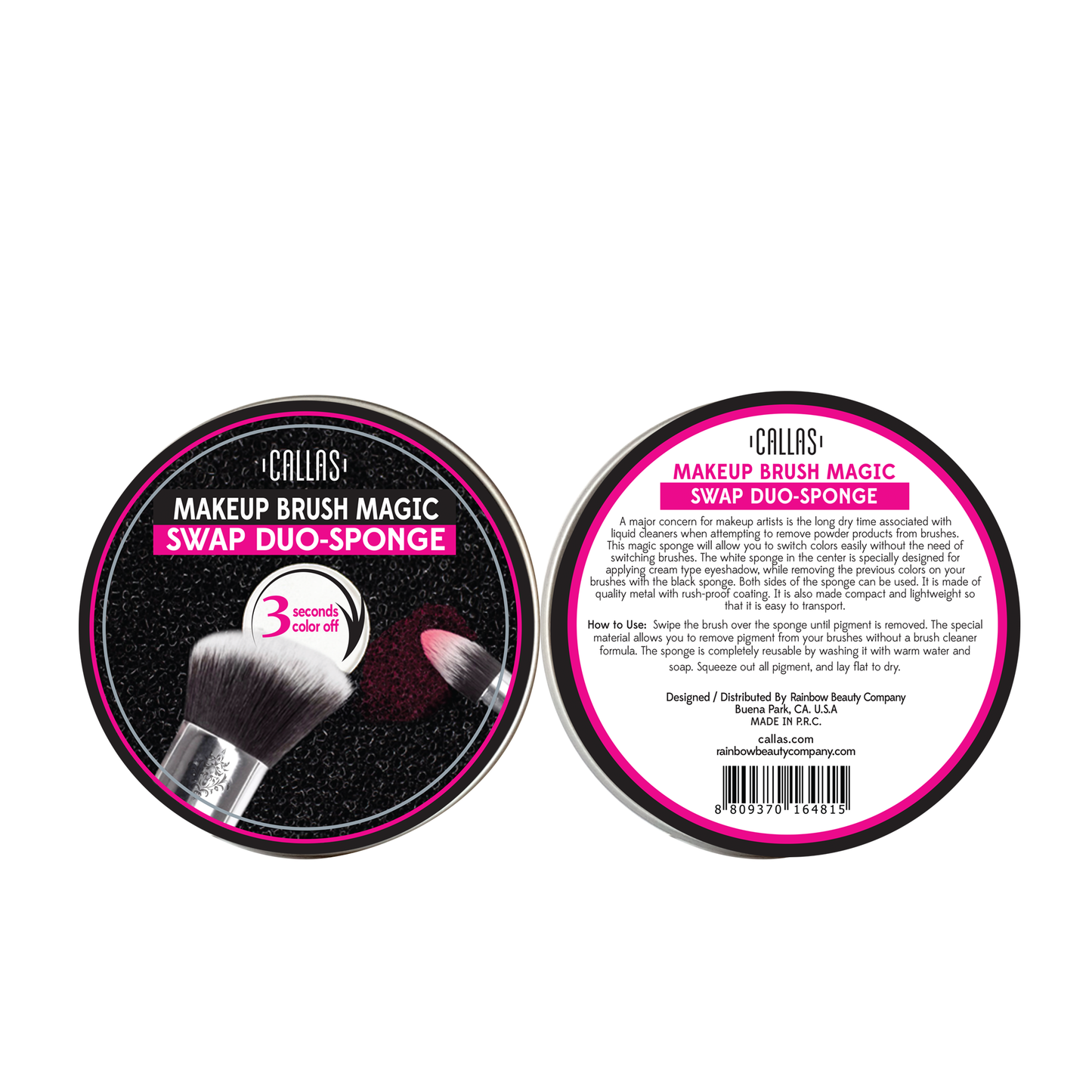 Callas Makeup Brush Color Switch Duo-Sponge-Beauty Zone Nail Supply