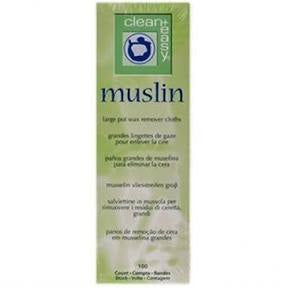 Clean+Easy Large (Leg) Muslin Strips - 3" X 9" (100 count) #41103-Beauty Zone Nail Supply